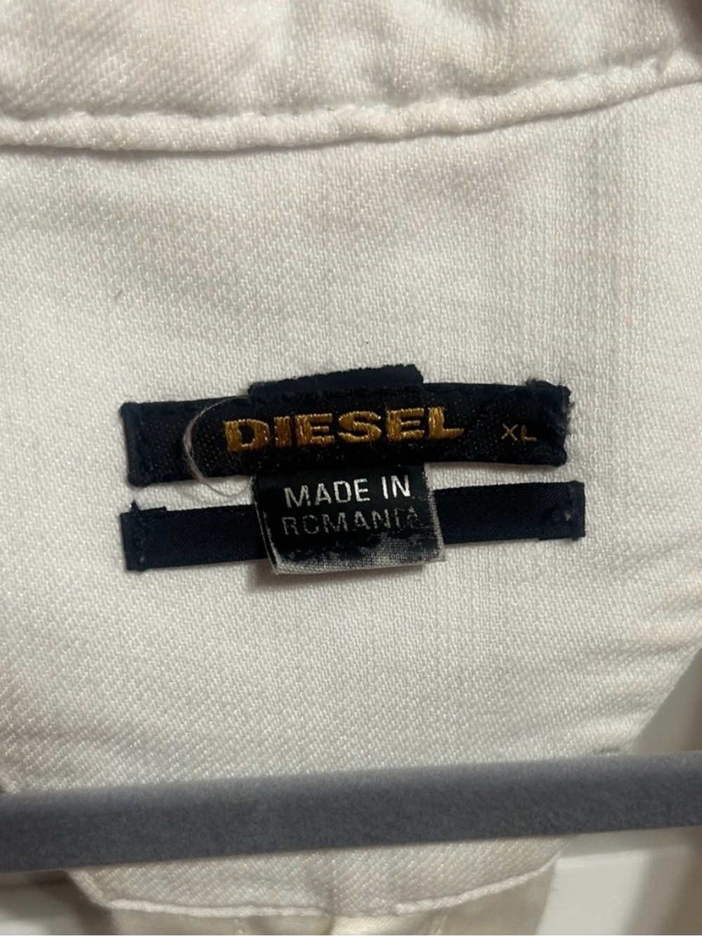 Diesel Off-White Sleeveless Motorcycle Jacket - Picture 2 of 2